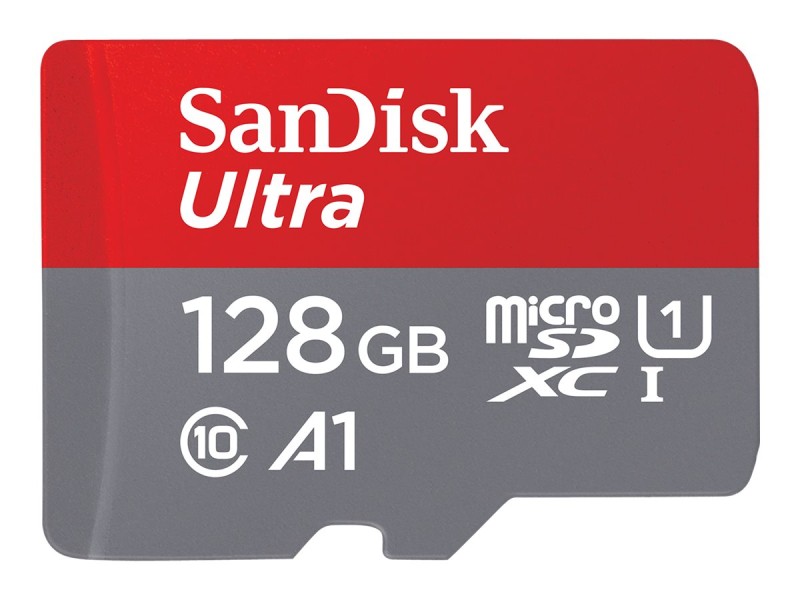 SanDisk Ultra microSD  128GB + SD-adapt.