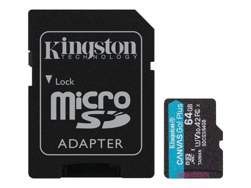 Kingston Canvas Go Plus   64GB Micro-SDXC+ ADAP