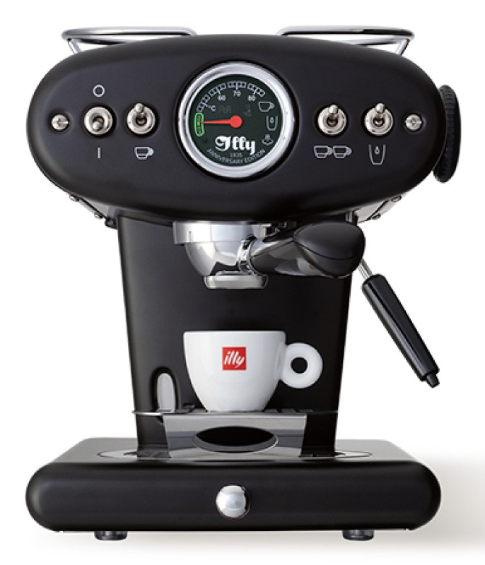 Illy X1, Espresso machine, 1 L, Coffee pod, Ground coffee, 1200 W, Black, Stainless steel