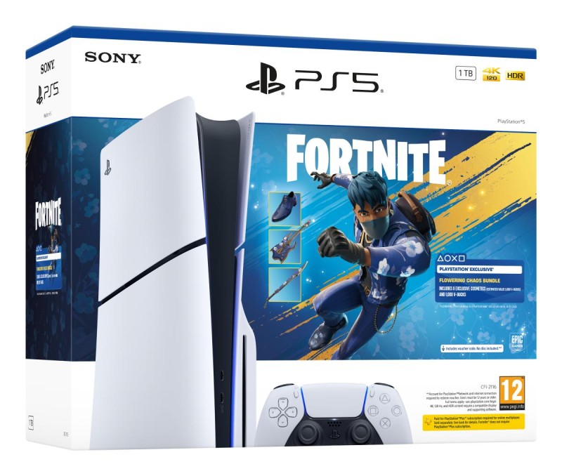 Sony PlayStation 5 - Fortnite Flowering Chaos Bundle 1 TB Wi-Fi Black, White