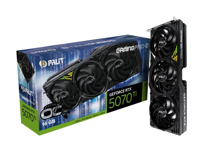 RTX5070 TI 16GB Palit GamingPro-S OC 16GB GDDR7 3 Fan