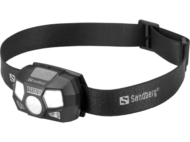 Sandberg Headlamp 5in1 Recharge Sensor Black Headband flashlight LED