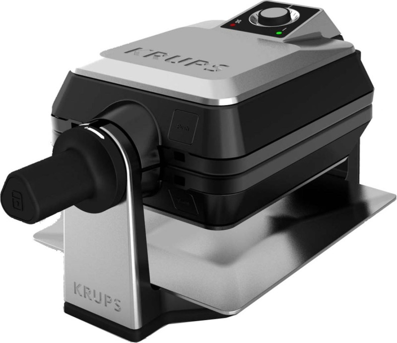 Krups FDD95D 2 waffle(s) 1200 W Black, Stainless steel