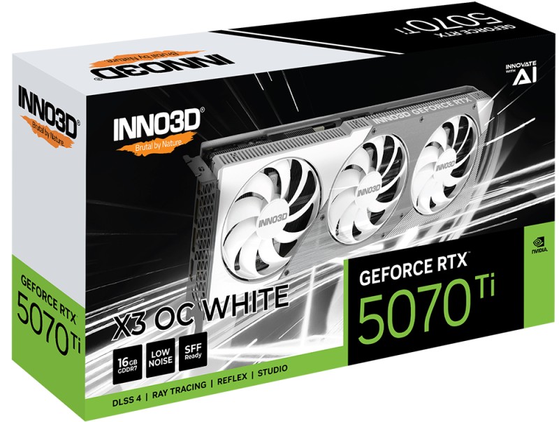 RTX 5070 Ti 16GB Inno3D X3 OC GDDR7 3Fan white