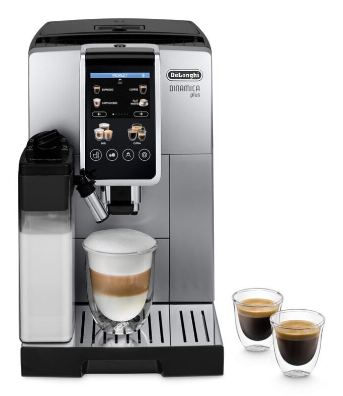 De Longhi ECAM380.85.SB, Espresso machine, 1.8 L, Coffee beans, Ground coffee, Built-in grinder, 1450 W, Black, Silver