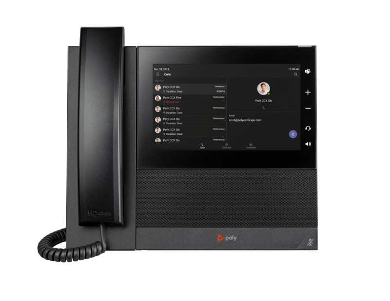 HP Poly CCX 600 Business Media Phone for Microsoft Teams and PoE-enabled