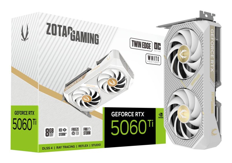 RTX 5060 TI 8GB Zoatc Twin Edge OC WHITE 8GB