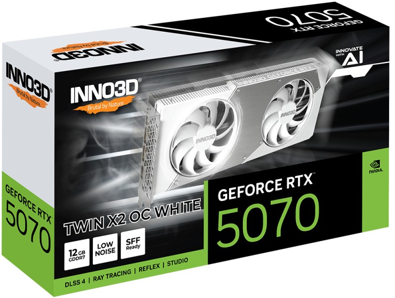 RTX5070 12GB Inno3D TWIN X2 OC WHITE GDDR7 3 Fan