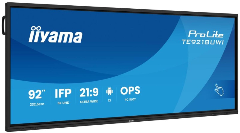 iiyama 92” Ultra-wide Interactive 5K UHD display with 21:9 panoramic view