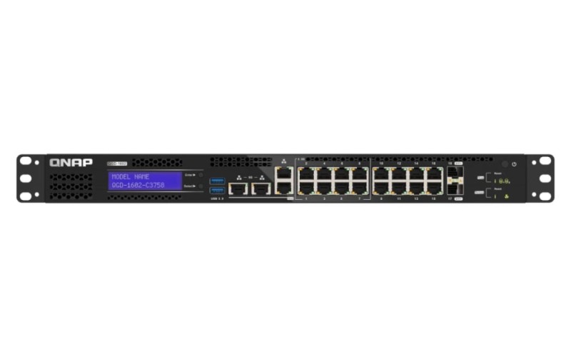 QNAP QGD-1602-C3758-16G network switch Managed L2 2.5G Ethernet (100/1000/2500) Black, Grey