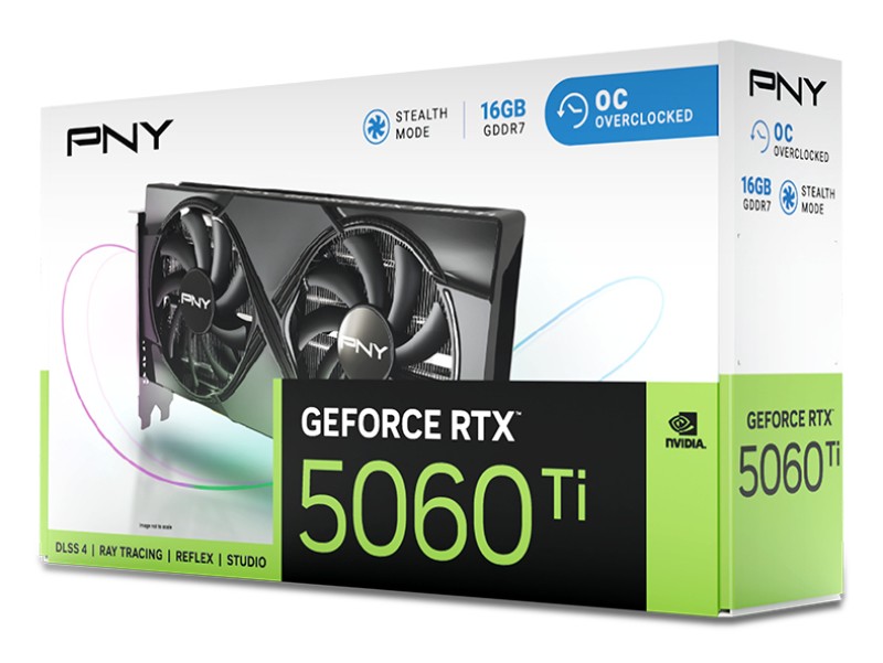 RTX 5060 TI 16GB PNY VERTO OC Dual Fan GDDR7