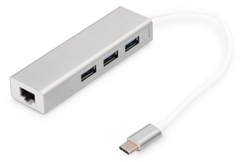 DIGITUS 3 Port USB 3.0 Type-C Hub with Giga3xUSB A/F