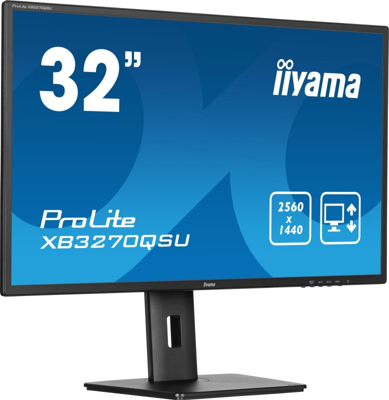 iiyama ProLite A height adjustable 32” IPS Panel Technology monitor featuring QHD resolution