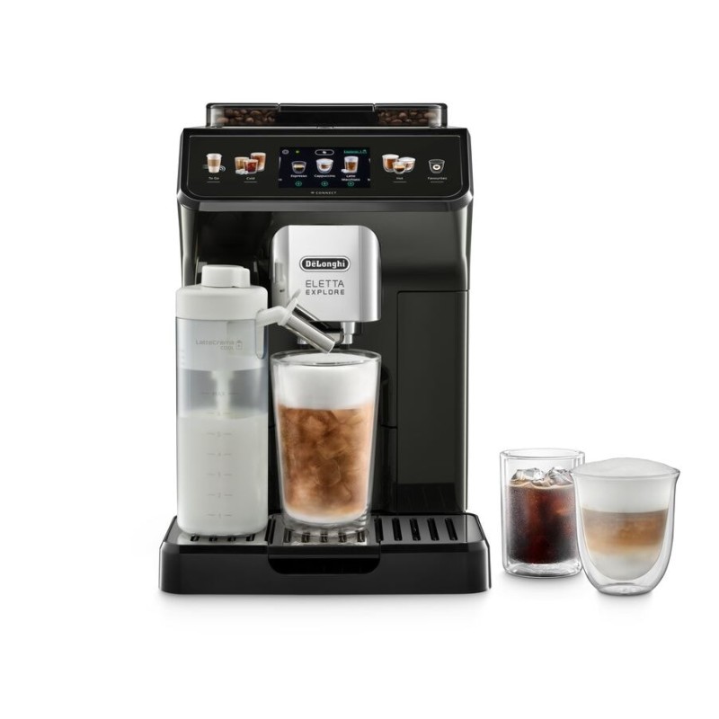 De Longhi Eletta Explore ECAM450.65.G, Espresso machine, 1.8 L, Coffee beans, Ground coffee, Built-in grinder, 1450 W, Grey
