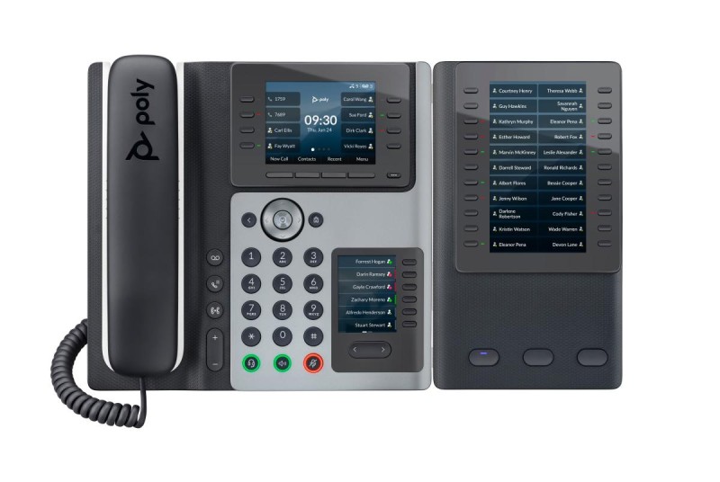 HP Poly Edge E400 IP Phone and PoE-enabled