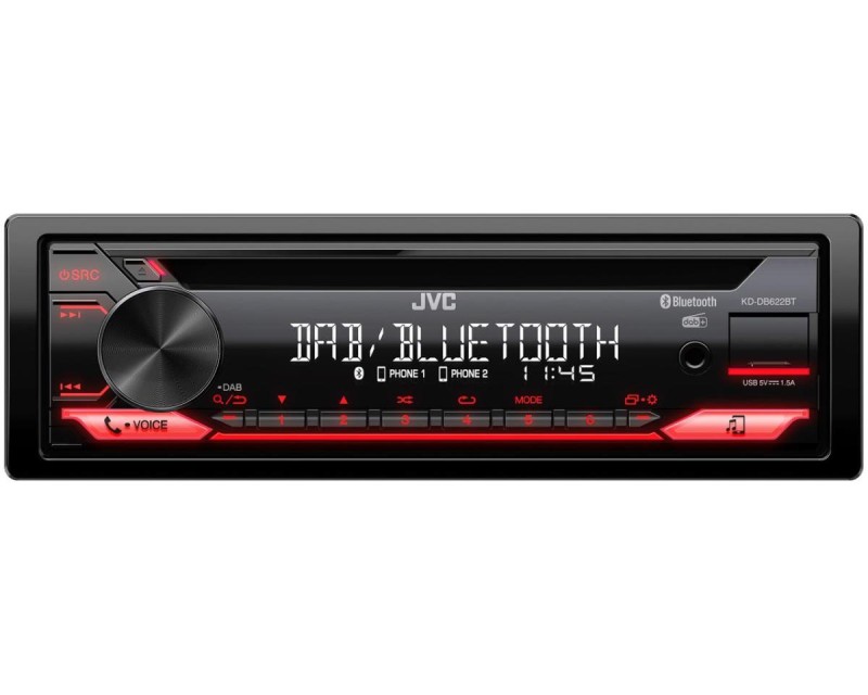 JVC KD-DB622BT car media receiver Black 200 W Bluetooth