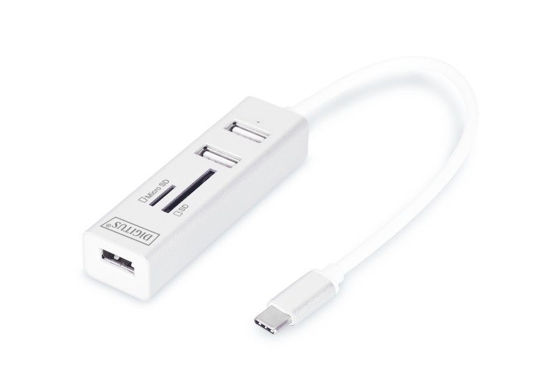 DIGITUS USB 2.0 Type-C Hub with Cardreader