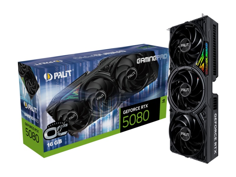 RTX 5080 16GB Palit GamingPro OC GDDR7 3 Fan