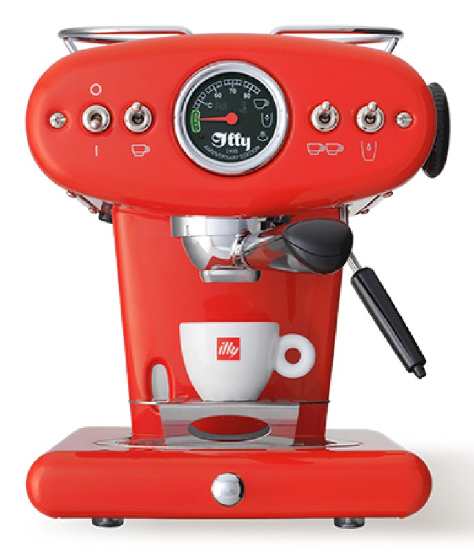 illy X1 Anniversary Maschine fr gemahlenen Kaffee und E.S.E.-Pads(rot)