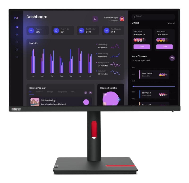 Lenovo ThinkVision T24i-30 computer monitor 60.5 cm (23.8