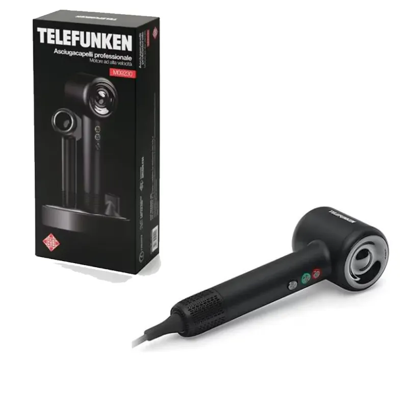 TELEFUNKEN Supersonic Hair Dryer 3 Speed 1800W Graphite