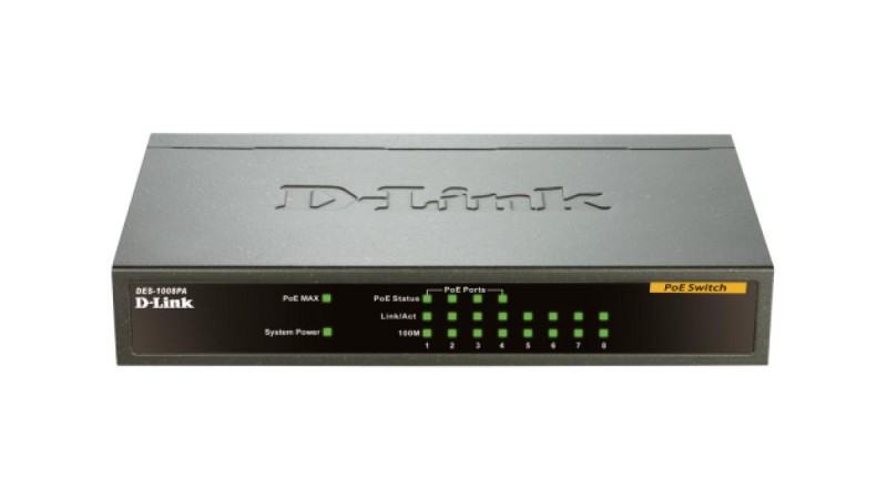D-Link 8-port 10/100 Desktop Switch with 4 PoE Ports