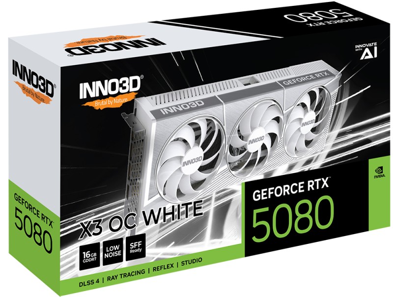 RTX 5080 16GB Inno3D X3 OC GDDR7 3Fan white