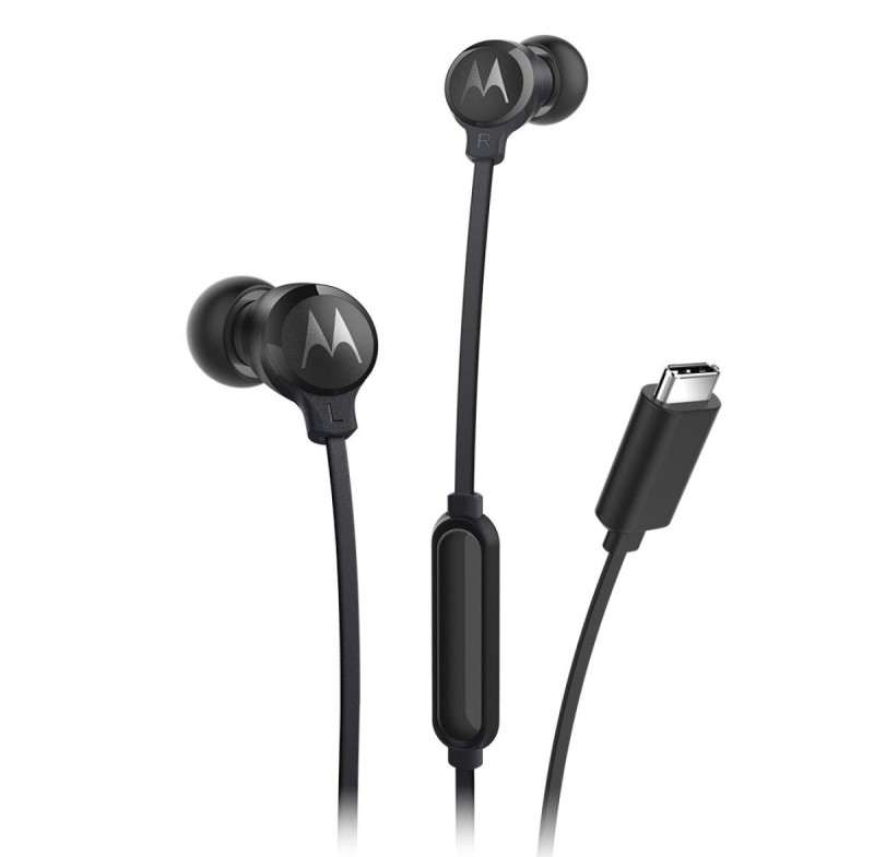 Motorola EARBUDS3CS headphones/headset Wired In-ear Calls/Music USB Type-C Black