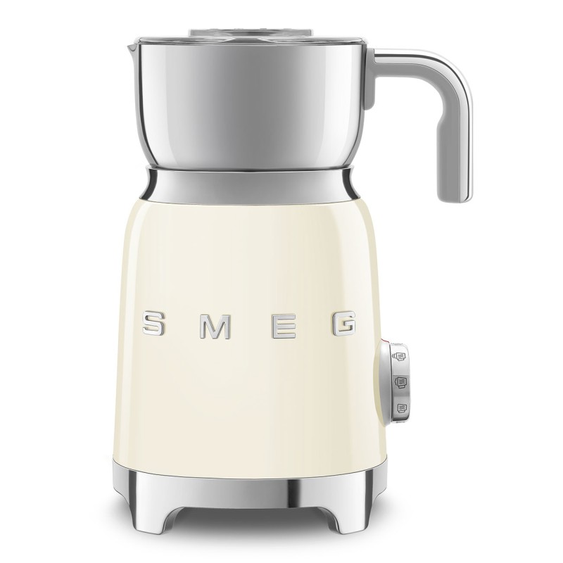 SMEG 50's Style MFF11CREU Cream, Automatic milk frother/warmer, Cream, Stainless steel, 250 ml, 0.6 L, Hot & Cold