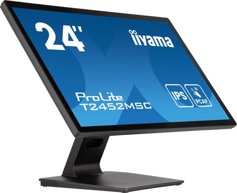 iiyama ProLite 23.8” PCAP 10pt touchscreen monitor featuring IPS panel technology, Edge-to-Edge glass design and anti Anti Glare coating