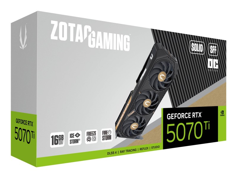 RTX 5070 TI 16GB Zotac Solid SFF OC 16GB GDDR73 Fan
