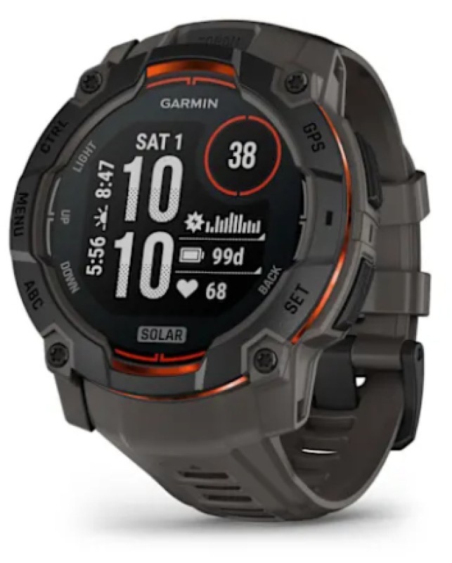 Garmin Instinct® 3 Solar 50mm black mit Silikon-Wechselarmband 26 mm